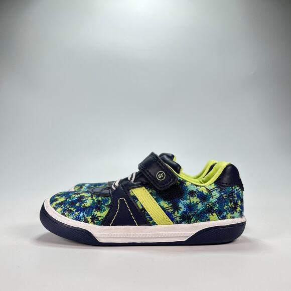 Stride Rite Thompson Blue Green Hook & Loop Strap Sneaker Shoes Kids Size 8M - Picture 4 of 8